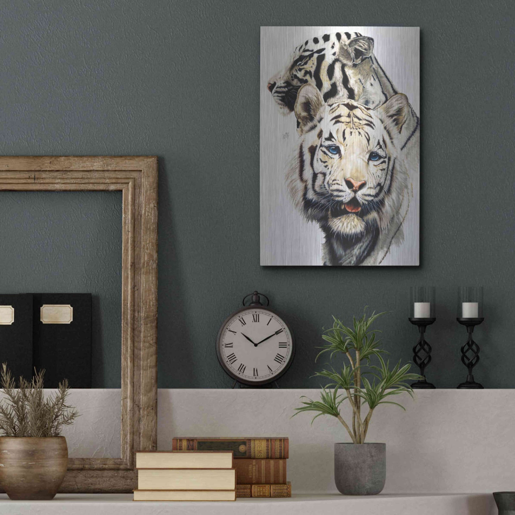 Luxe Metal Art 'Ghost' by Barbara Keith, Metal Wall Art,12x16