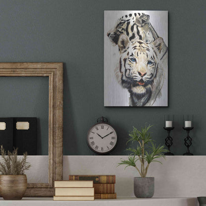 Luxe Metal Art 'Ghost' by Barbara Keith, Metal Wall Art,12x16