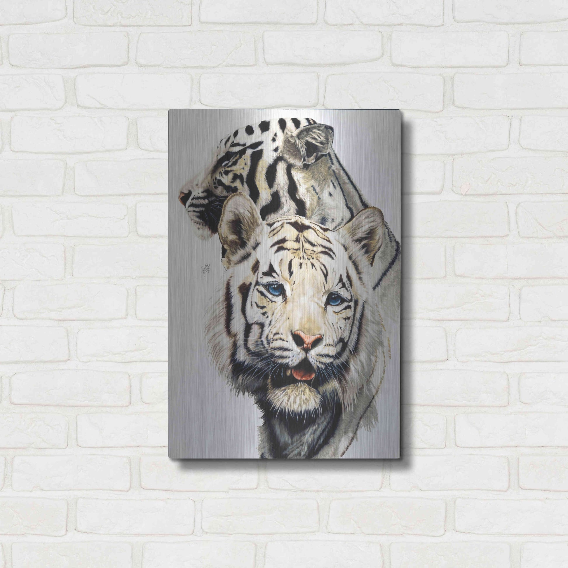 Luxe Metal Art 'Ghost' by Barbara Keith, Metal Wall Art,16x24