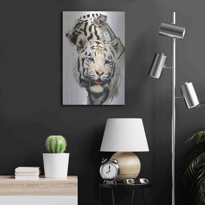 Luxe Metal Art 'Ghost' by Barbara Keith, Metal Wall Art,16x24