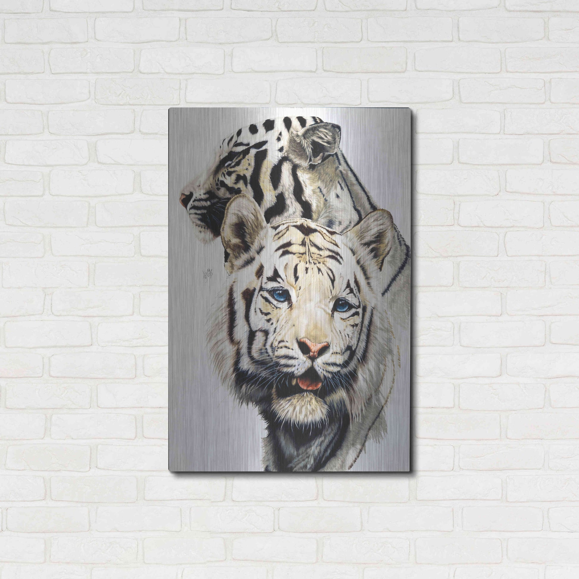 Luxe Metal Art 'Ghost' by Barbara Keith, Metal Wall Art,24x36