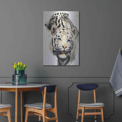 Luxe Metal Art 'Ghost' by Barbara Keith, Metal Wall Art,24x36