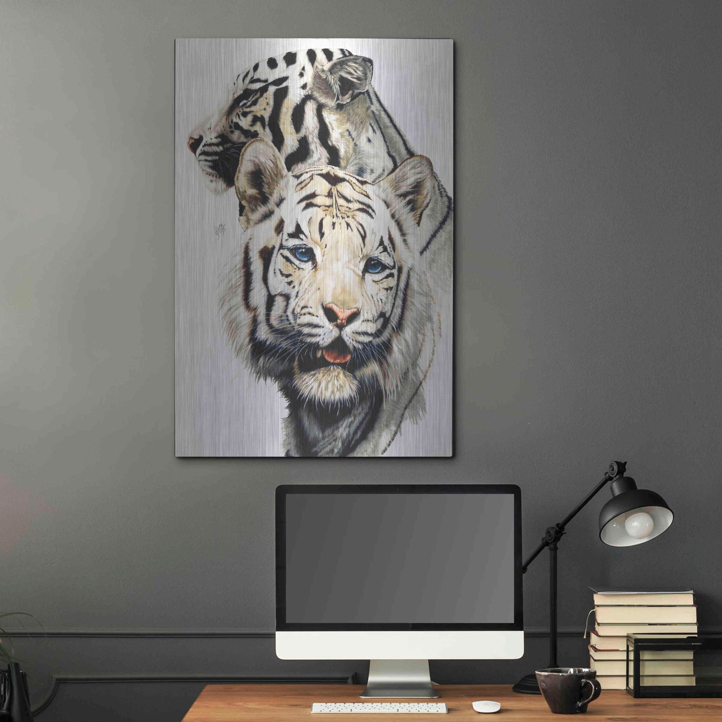 Luxe Metal Art 'Ghost' by Barbara Keith, Metal Wall Art,24x36