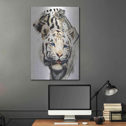 Luxe Metal Art 'Ghost' by Barbara Keith, Metal Wall Art,24x36