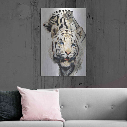 Luxe Metal Art 'Ghost' by Barbara Keith, Metal Wall Art,24x36