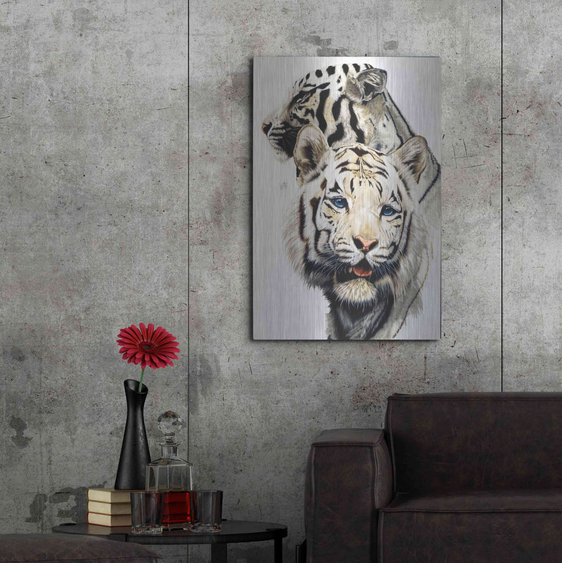 Luxe Metal Art 'Ghost' by Barbara Keith, Metal Wall Art,24x36