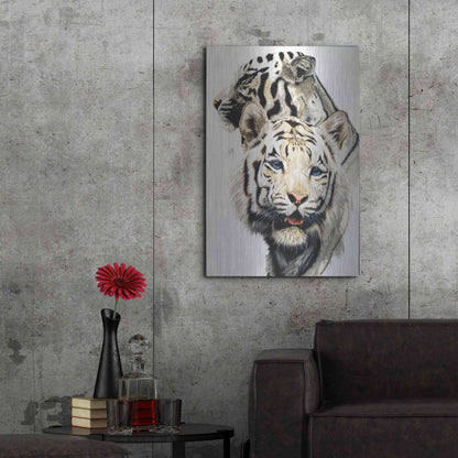 Luxe Metal Art 'Ghost' by Barbara Keith, Metal Wall Art,24x36