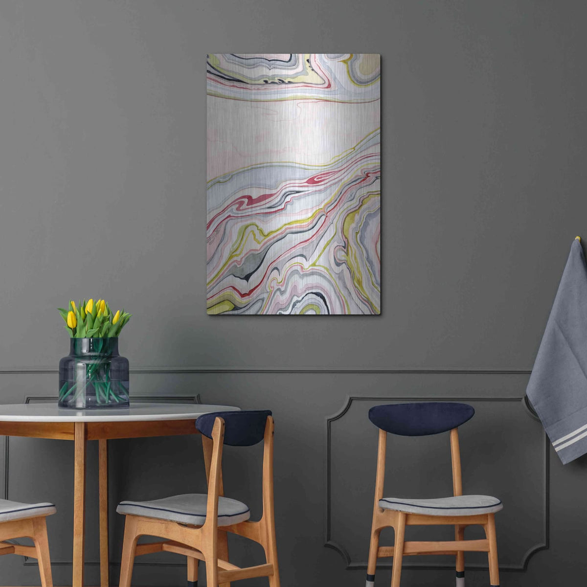'Watercolor Marbling I' by Grace Popp – Metal Wall Art, 24x36 room view