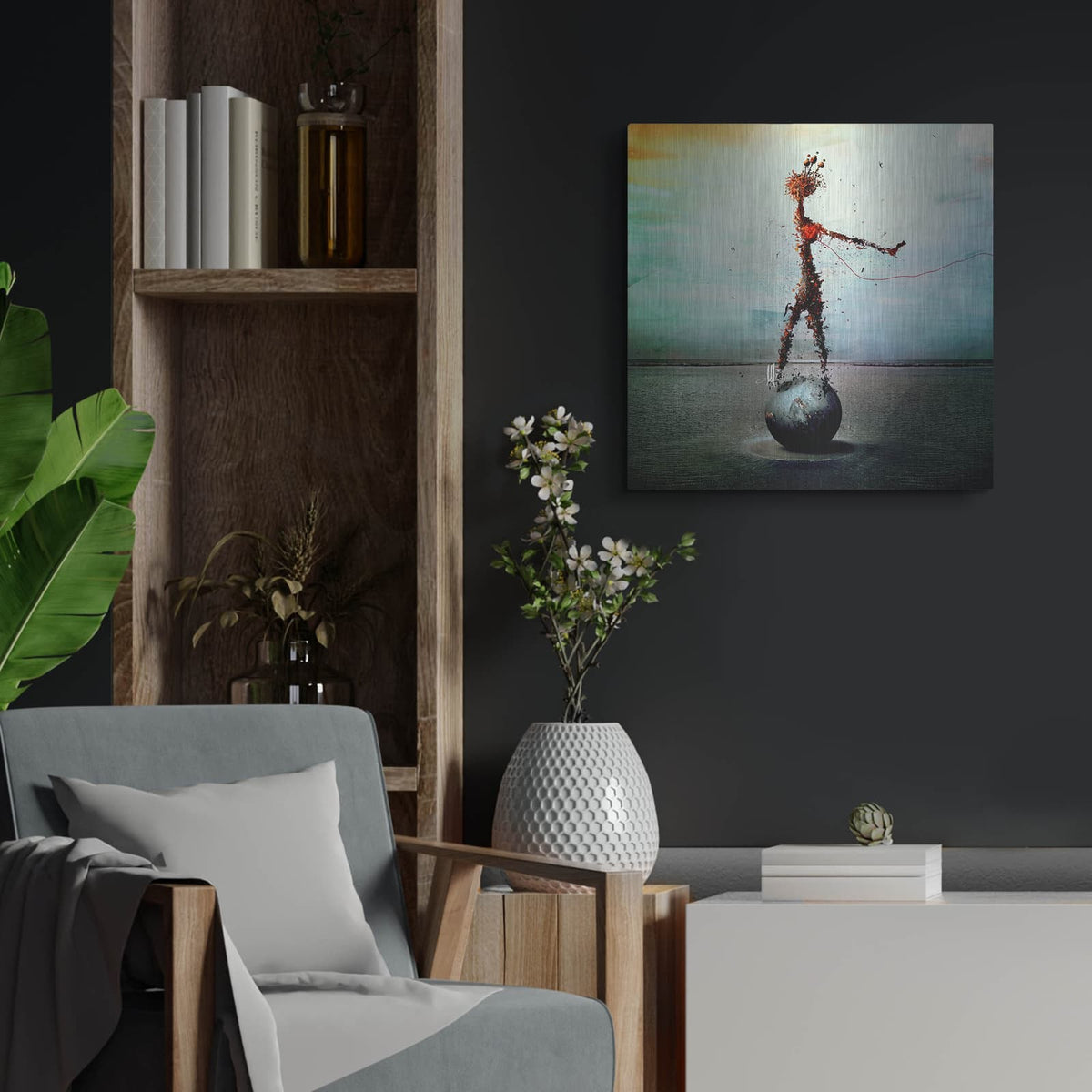 'Blood' by Mario Sanchez Nevado – Metal Wall Art, 24x24 room view
