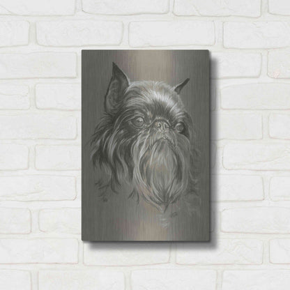 Luxe Metal Art 'Brussels Griffon 2' by Barbara Keith, Metal Wall Art,12x16