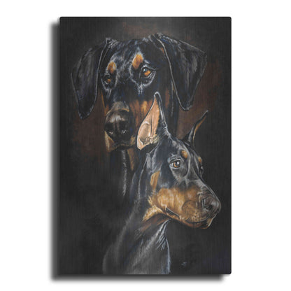 Luxe Metal Art 'Doberman Pinscher 2' by Barbara Keith, Metal Wall Art