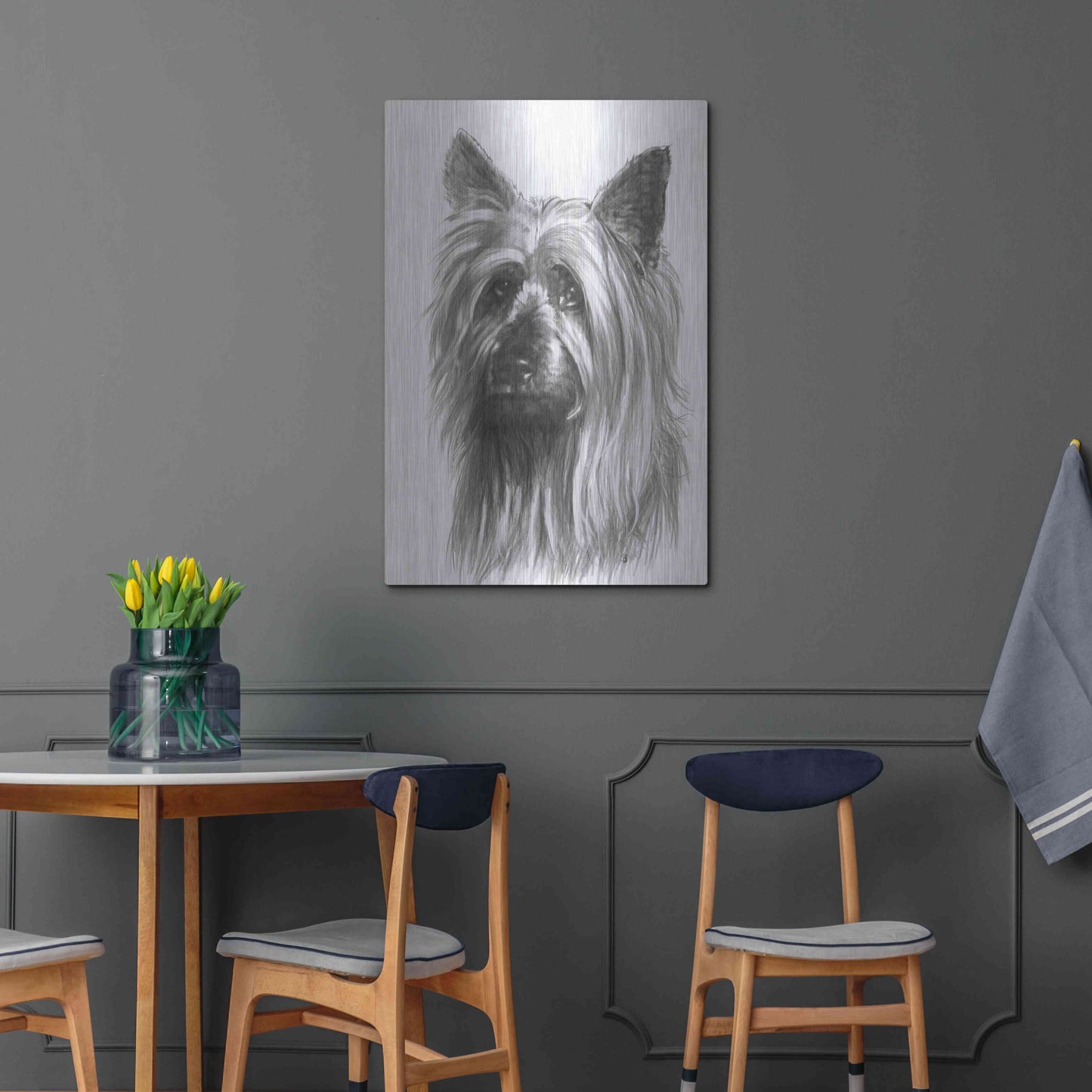Luxe Metal Art 'Winsome' by Barbara Keith, Metal Wall Art,24x36