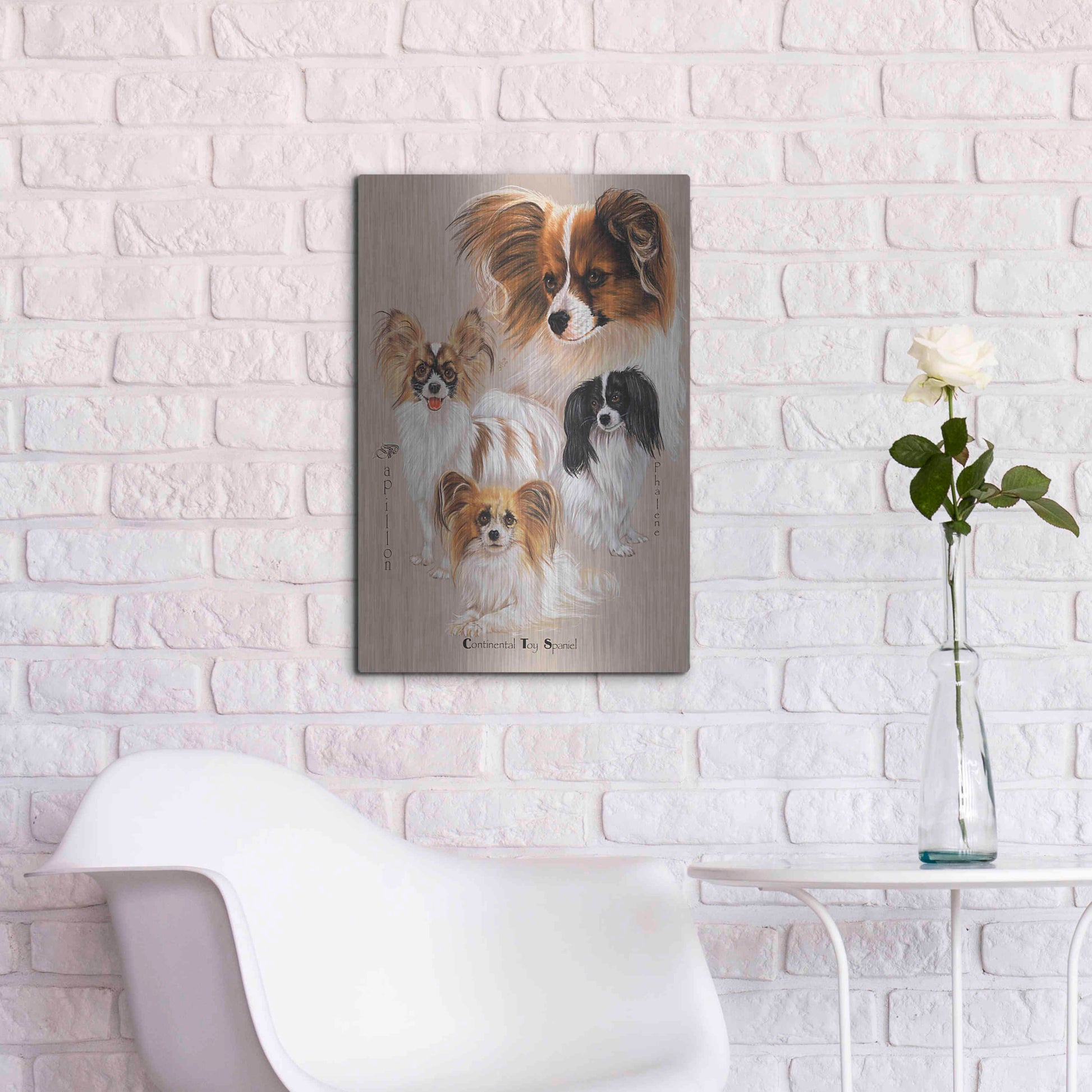 Luxe Metal Art 'Papillon' by Barbara Keith, Metal Wall Art,16x24