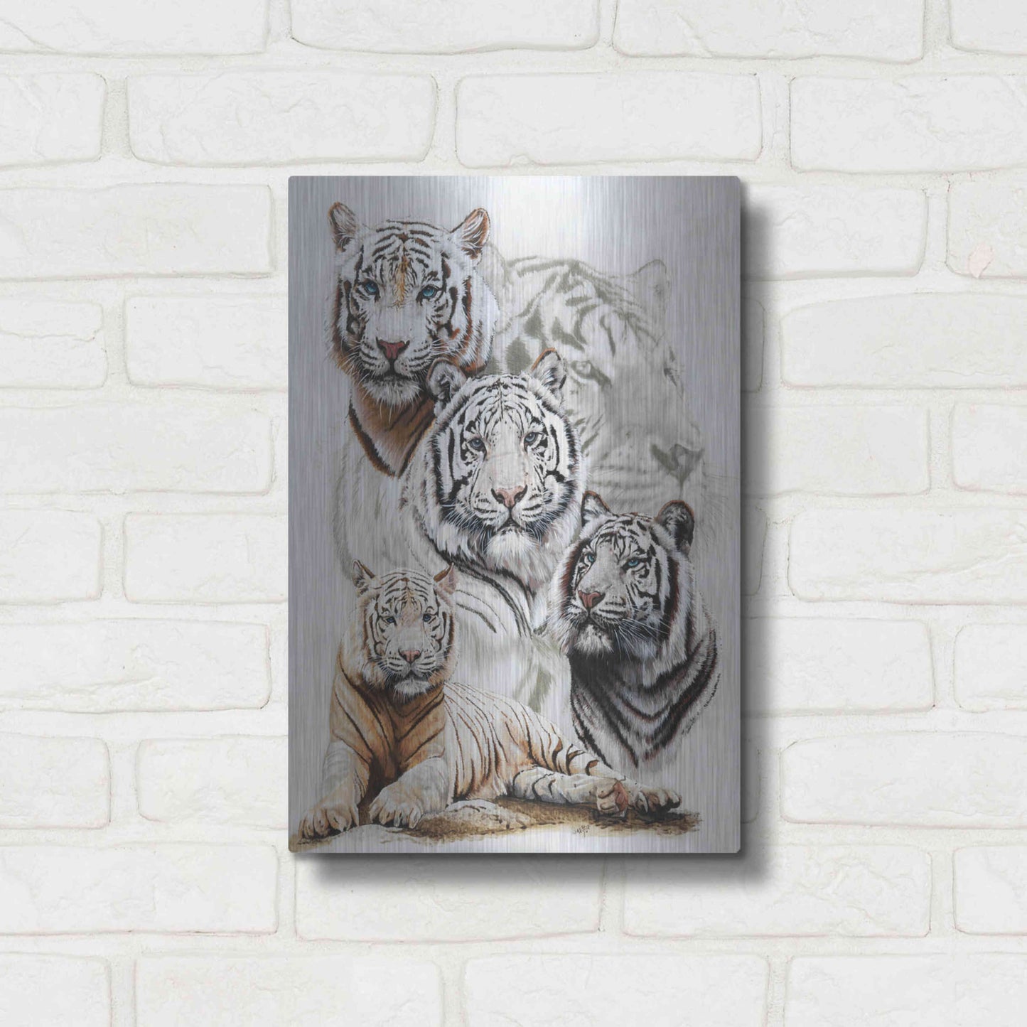 Luxe Metal Art 'Baron' by Barbara Keith, Metal Wall Art,12x16