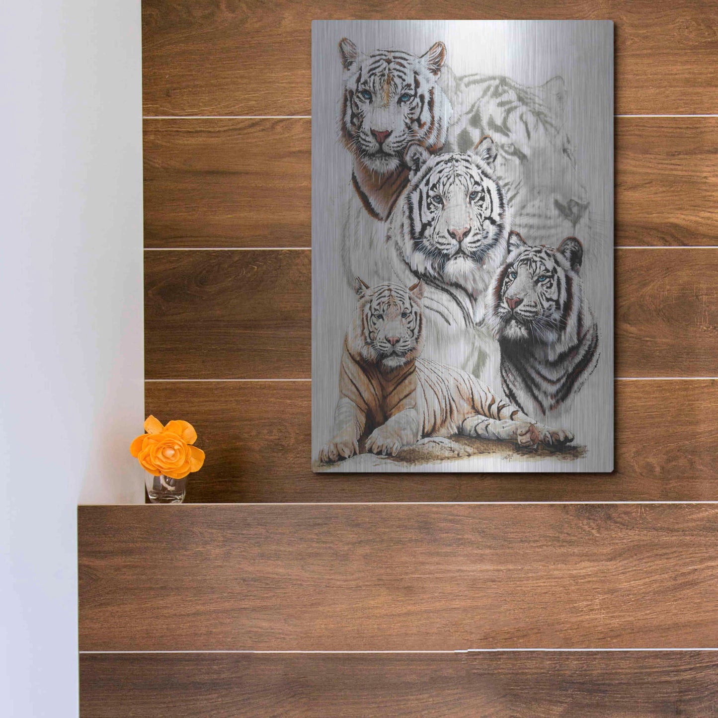 Luxe Metal Art 'Baron' by Barbara Keith, Metal Wall Art,12x16