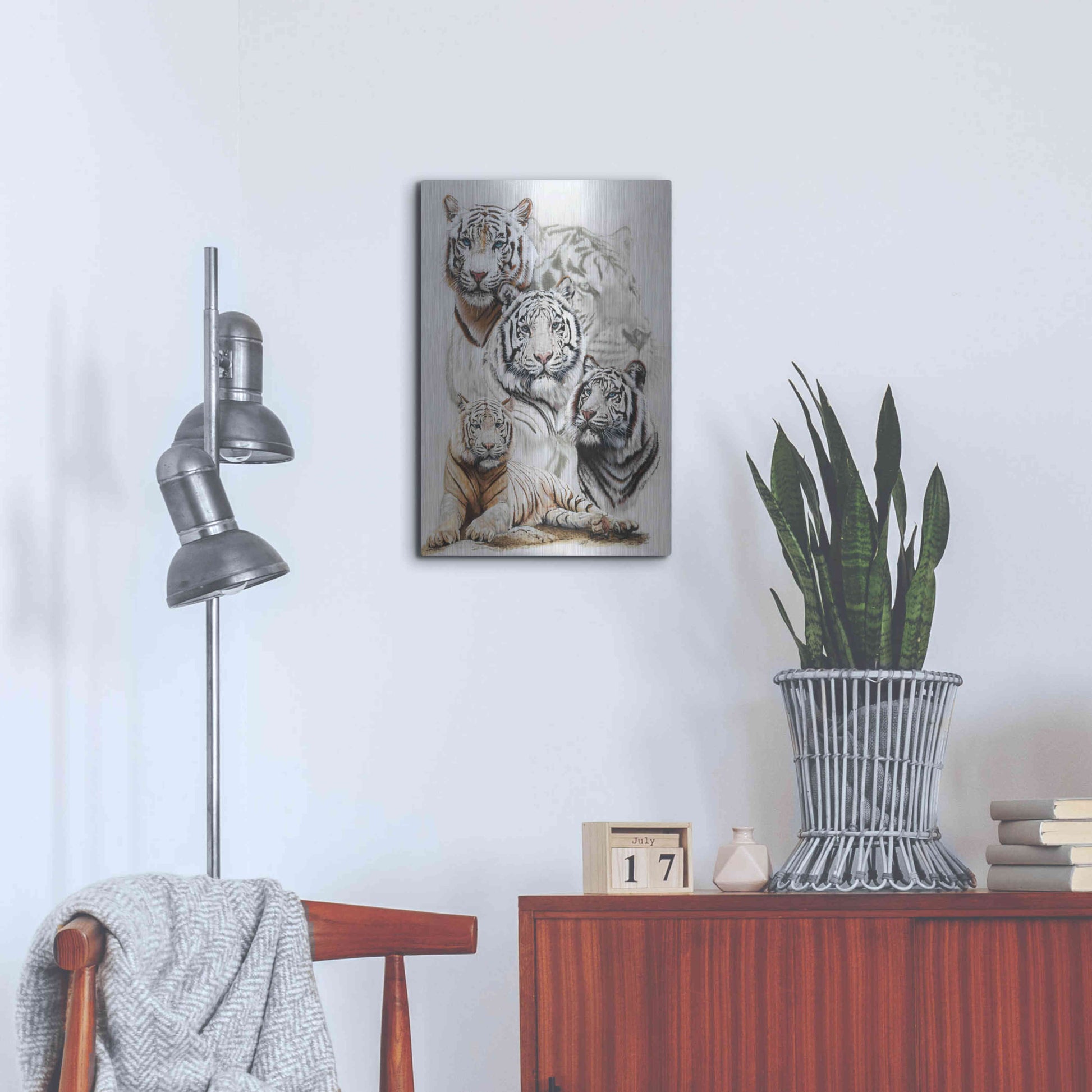 Luxe Metal Art 'Baron' by Barbara Keith, Metal Wall Art,16x24