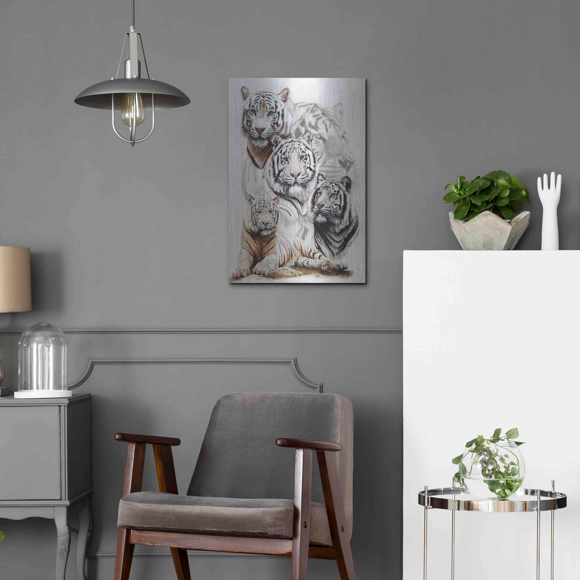 Luxe Metal Art 'Baron' by Barbara Keith, Metal Wall Art,16x24