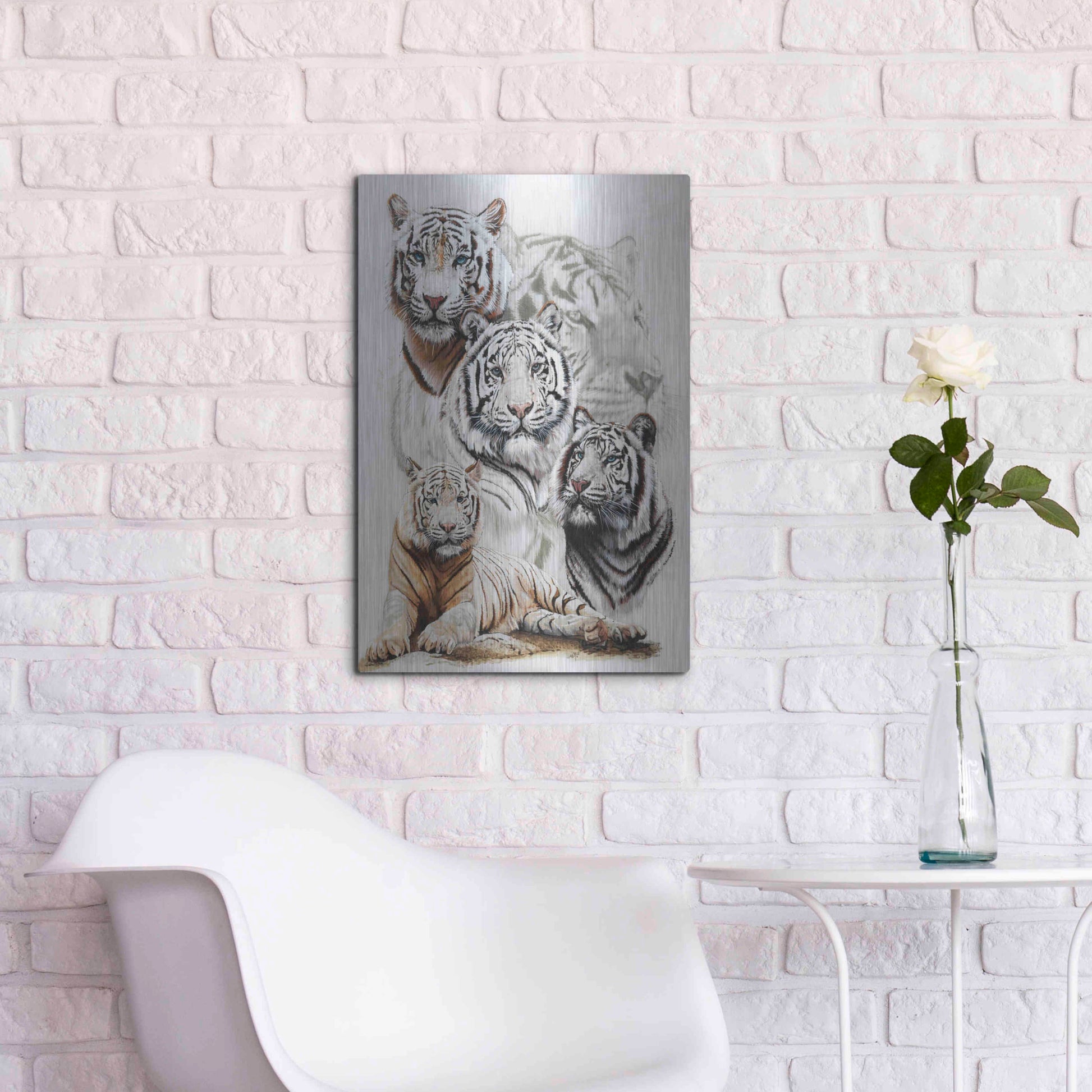 Luxe Metal Art 'Baron' by Barbara Keith, Metal Wall Art,16x24