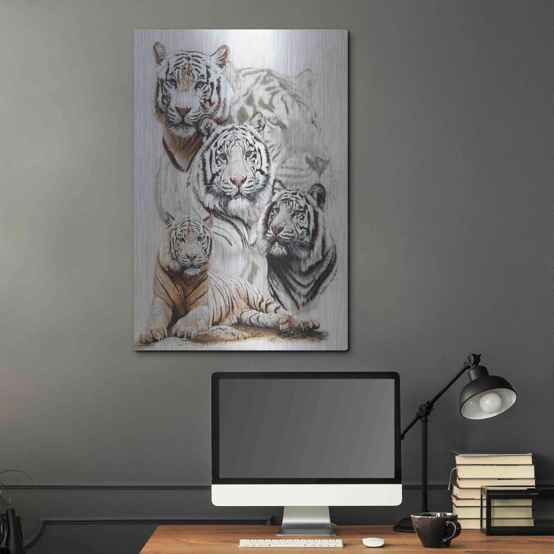 Luxe Metal Art 'Baron' by Barbara Keith, Metal Wall Art,24x36