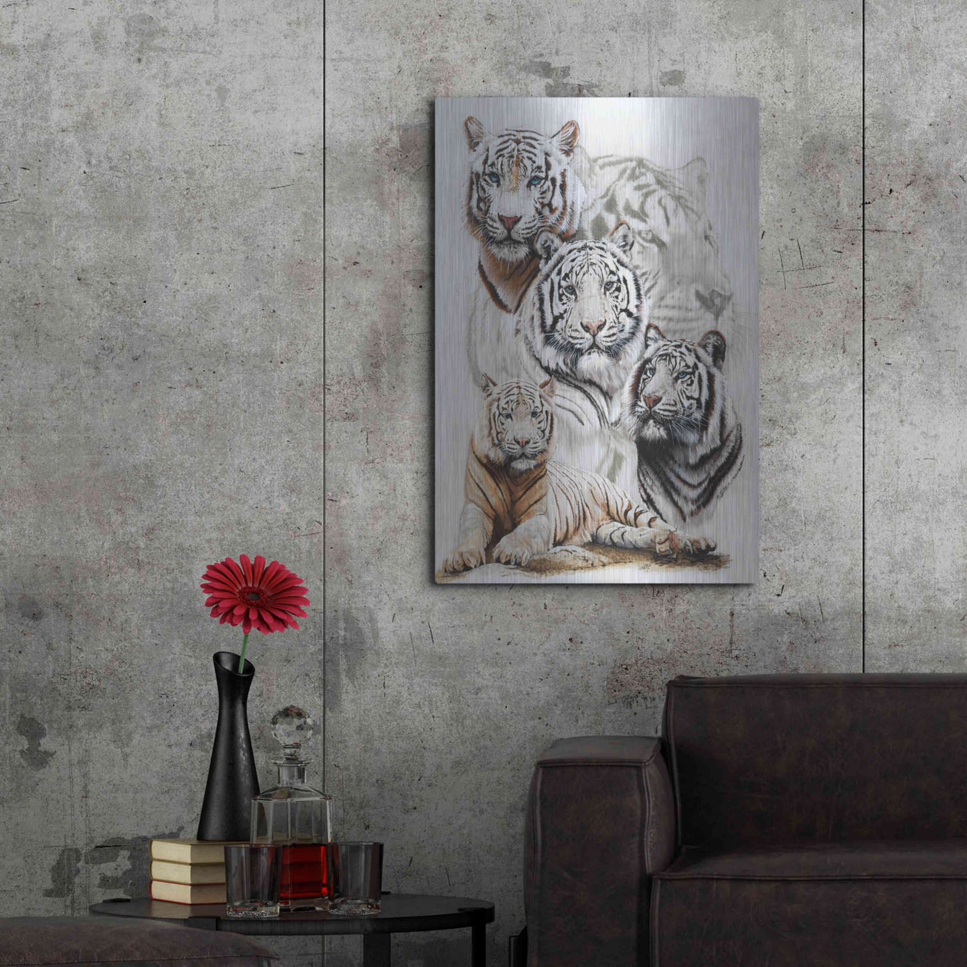 Luxe Metal Art 'Baron' by Barbara Keith, Metal Wall Art,24x36