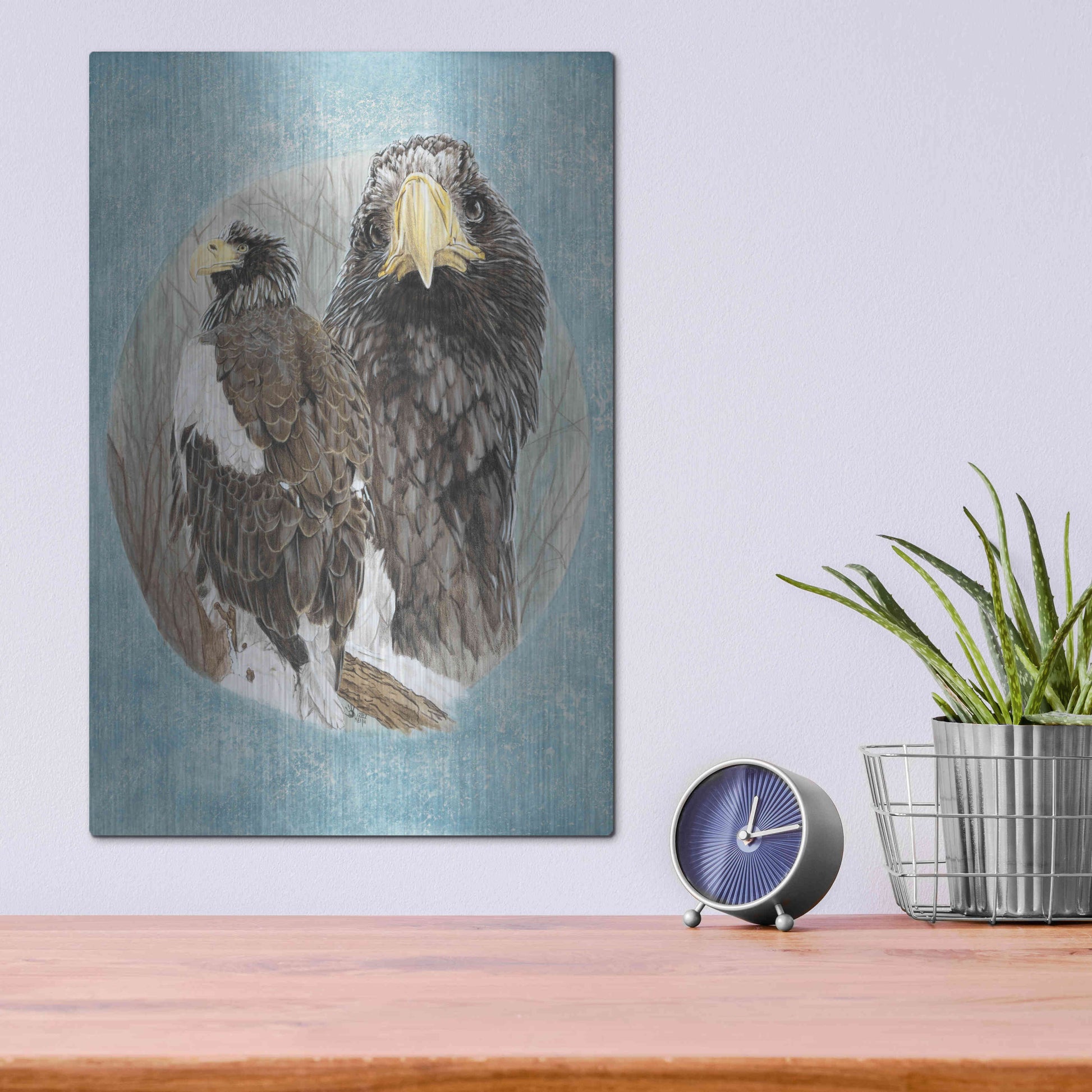 Luxe Metal Art 'Chasseur' by Barbara Keith, Metal Wall Art,12x16