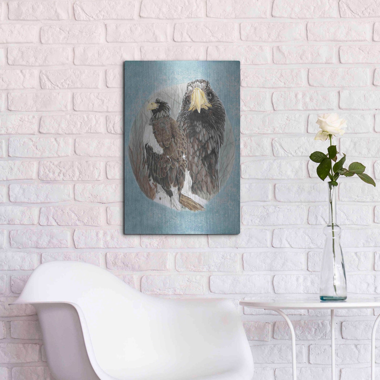 Luxe Metal Art 'Chasseur' by Barbara Keith, Metal Wall Art,16x24