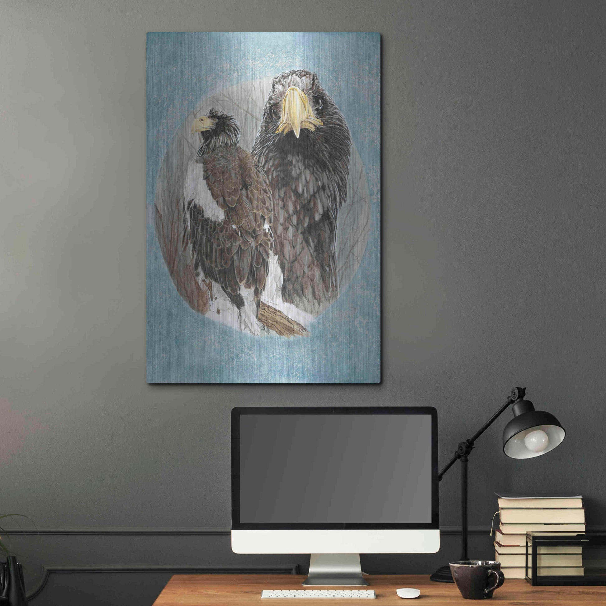 Luxe Metal Art 'Chasseur' by Barbara Keith, Metal Wall Art,24x36