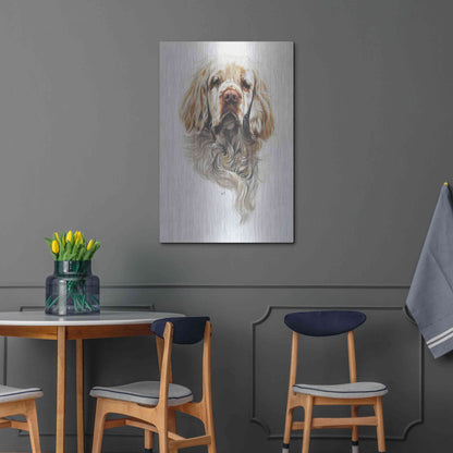 Luxe Metal Art 'Clumber Spaniel' by Barbara Keith, Metal Wall Art,24x36