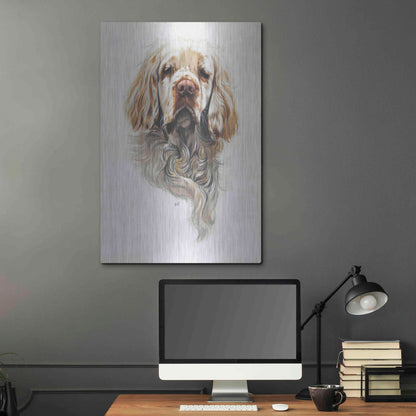 Luxe Metal Art 'Clumber Spaniel' by Barbara Keith, Metal Wall Art,24x36