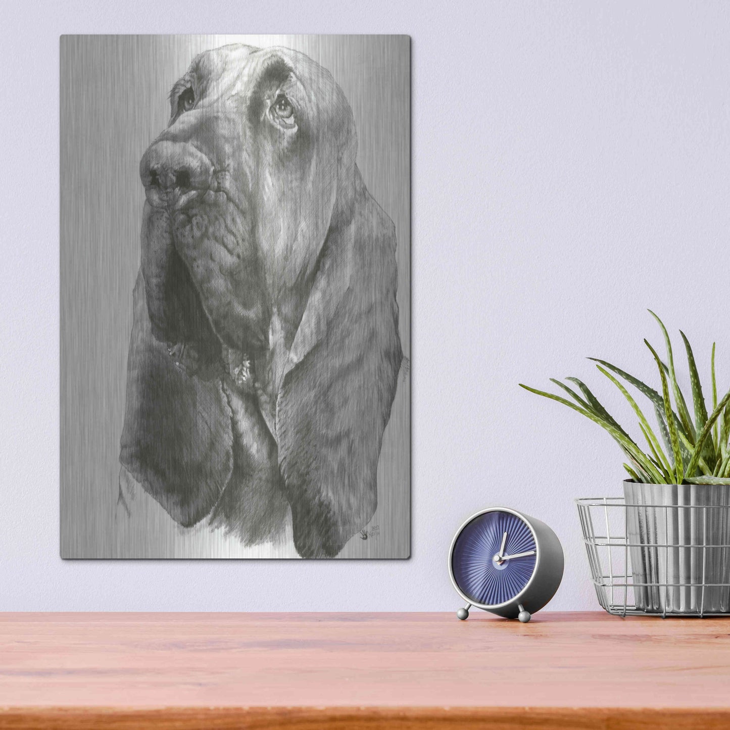 Luxe Metal Art 'Crinkle' by Barbara Keith, Metal Wall Art,12x16