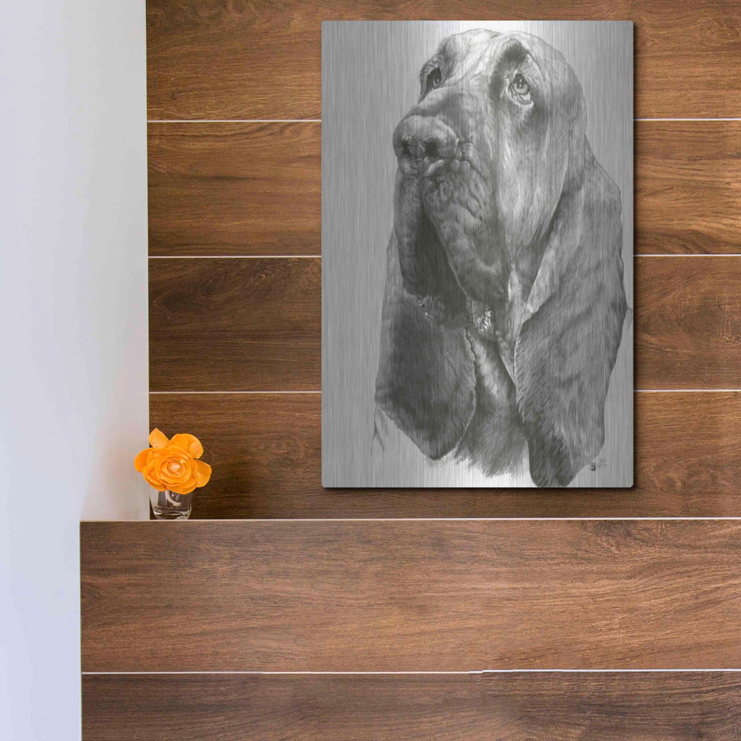 Luxe Metal Art 'Crinkle' by Barbara Keith, Metal Wall Art,12x16