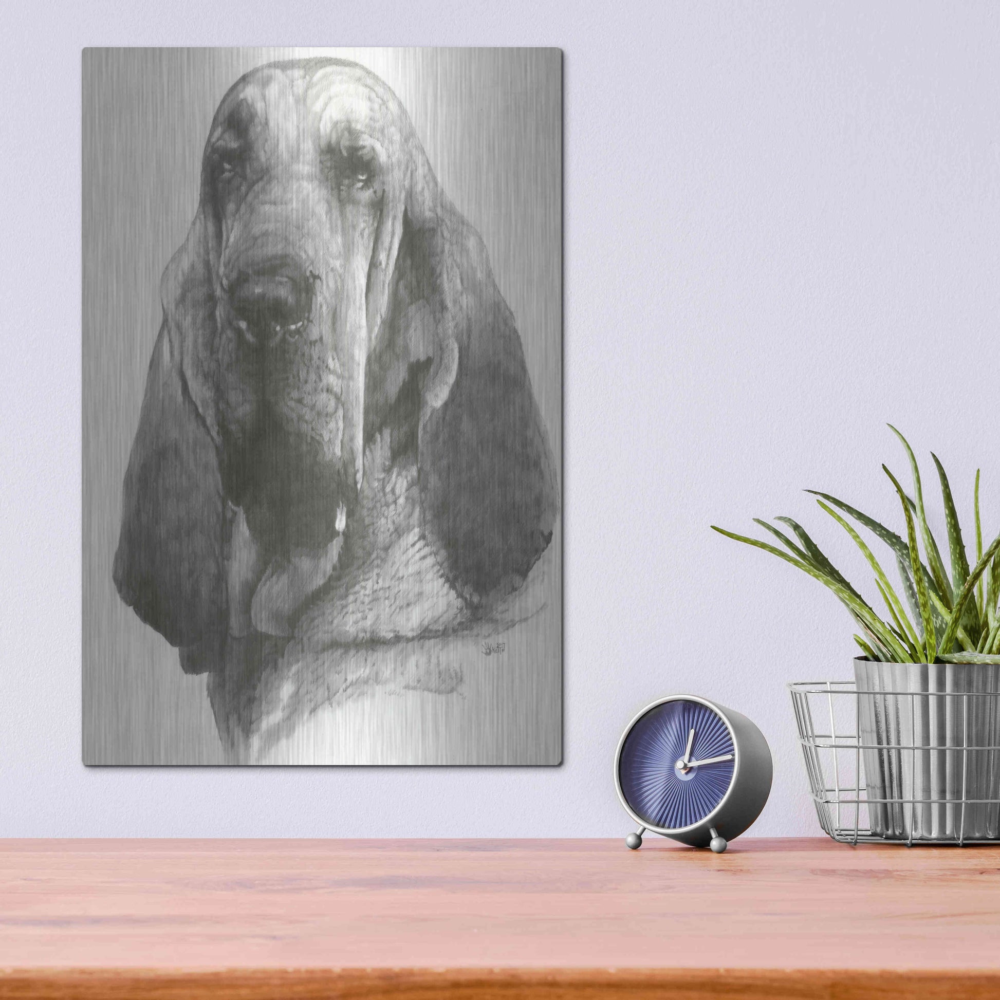 Luxe Metal Art 'Distinguished' by Barbara Keith, Metal Wall Art,12x16