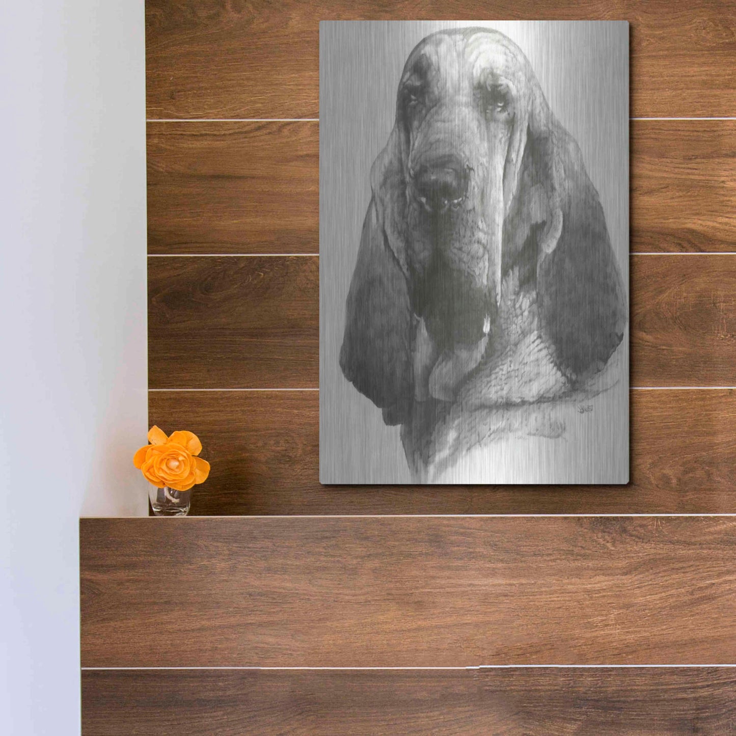 Luxe Metal Art 'Distinguished' by Barbara Keith, Metal Wall Art,12x16