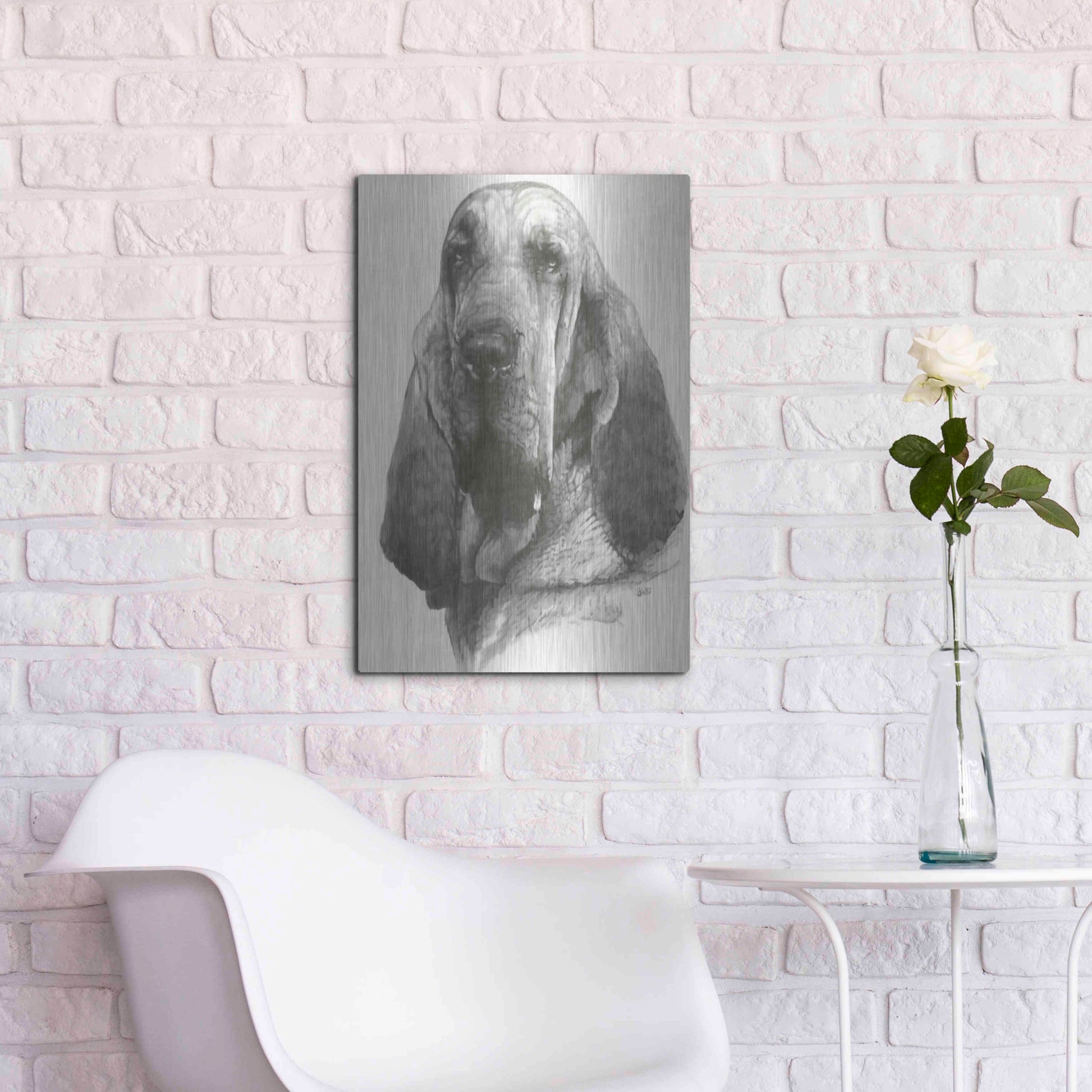 Luxe Metal Art 'Distinguished' by Barbara Keith, Metal Wall Art,16x24