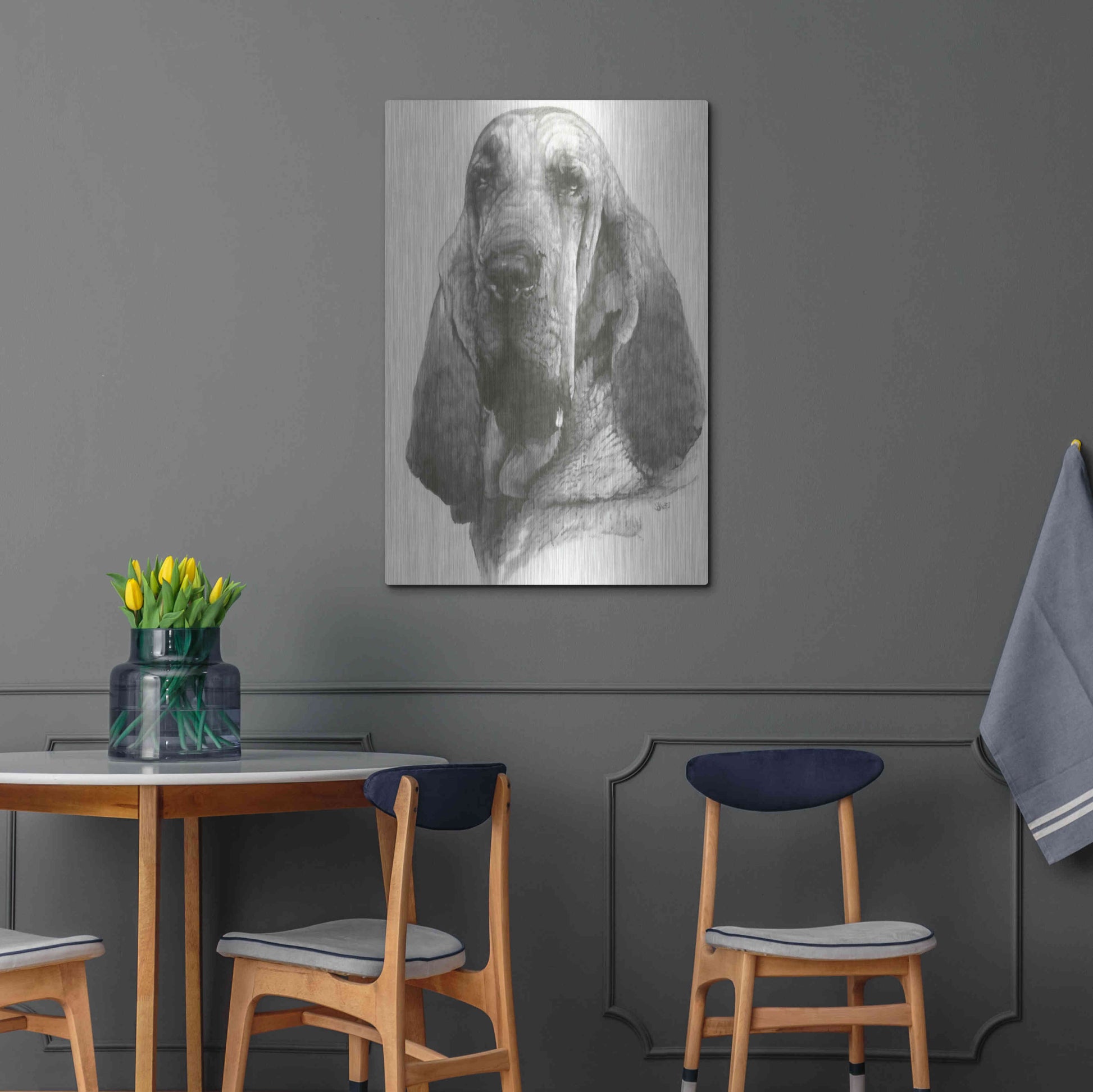 Luxe Metal Art 'Distinguished' by Barbara Keith, Metal Wall Art,24x36