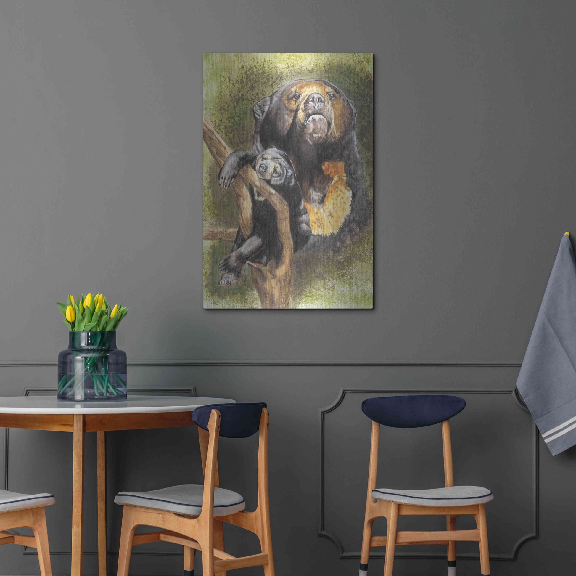 Luxe Metal Art 'Languid' by Barbara Keith, Metal Wall Art,24x36