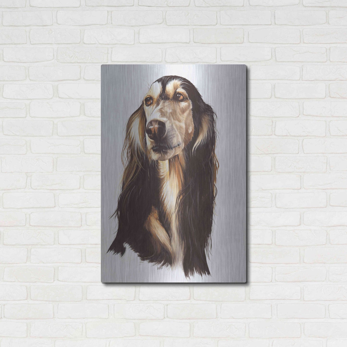 Luxe Metal Art 'Saluki 2' by Barbara Keith, Metal Wall Art,24x36