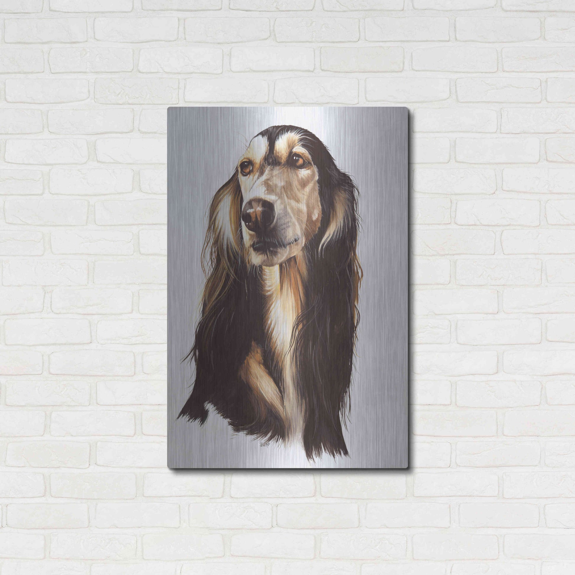 Luxe Metal Art 'Saluki 2' by Barbara Keith, Metal Wall Art,24x36