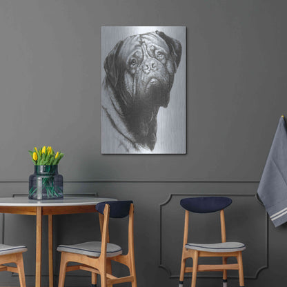 Luxe Metal Art 'Dogo de Bordeaux' by Barbara Keith, Metal Wall Art,24x36