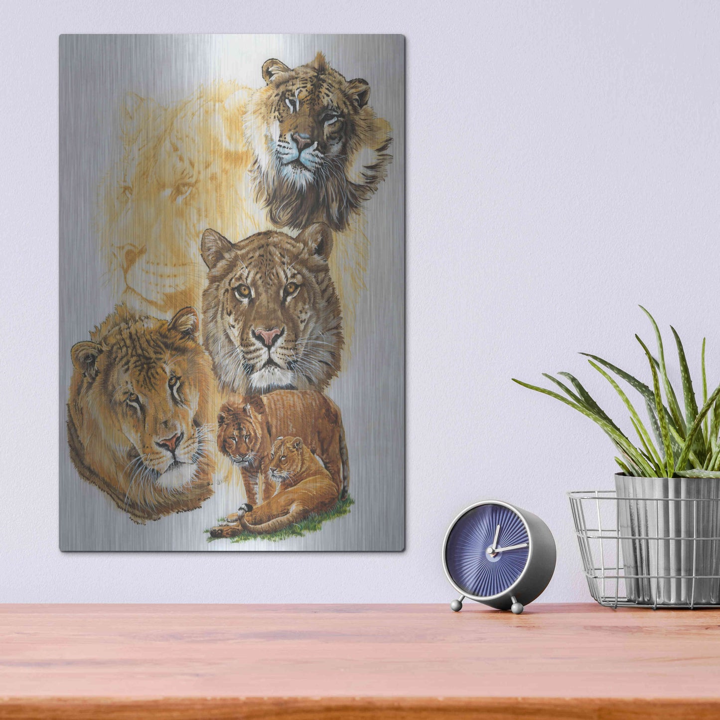 Luxe Metal Art 'Ritzy' by Barbara Keith, Metal Wall Art,12x16