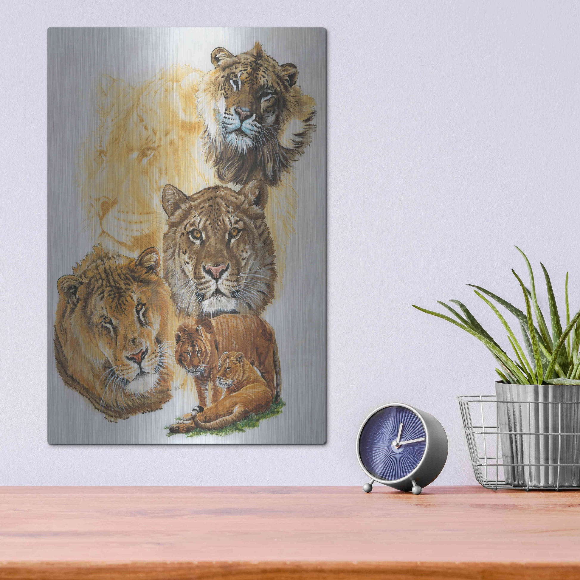 Luxe Metal Art 'Ritzy' by Barbara Keith, Metal Wall Art,12x16