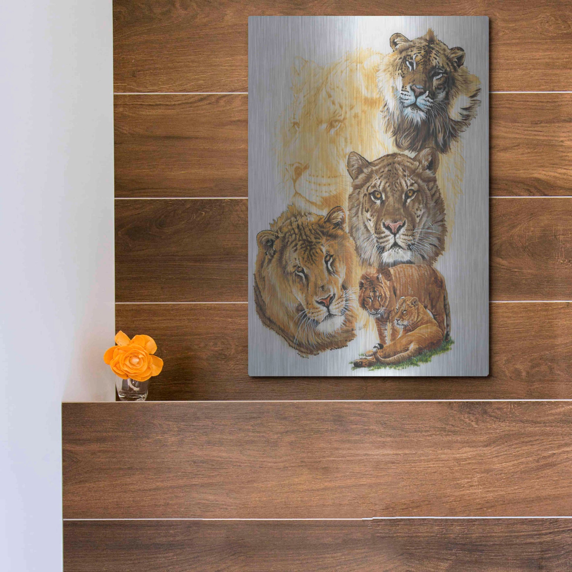 Luxe Metal Art 'Ritzy' by Barbara Keith, Metal Wall Art,12x16