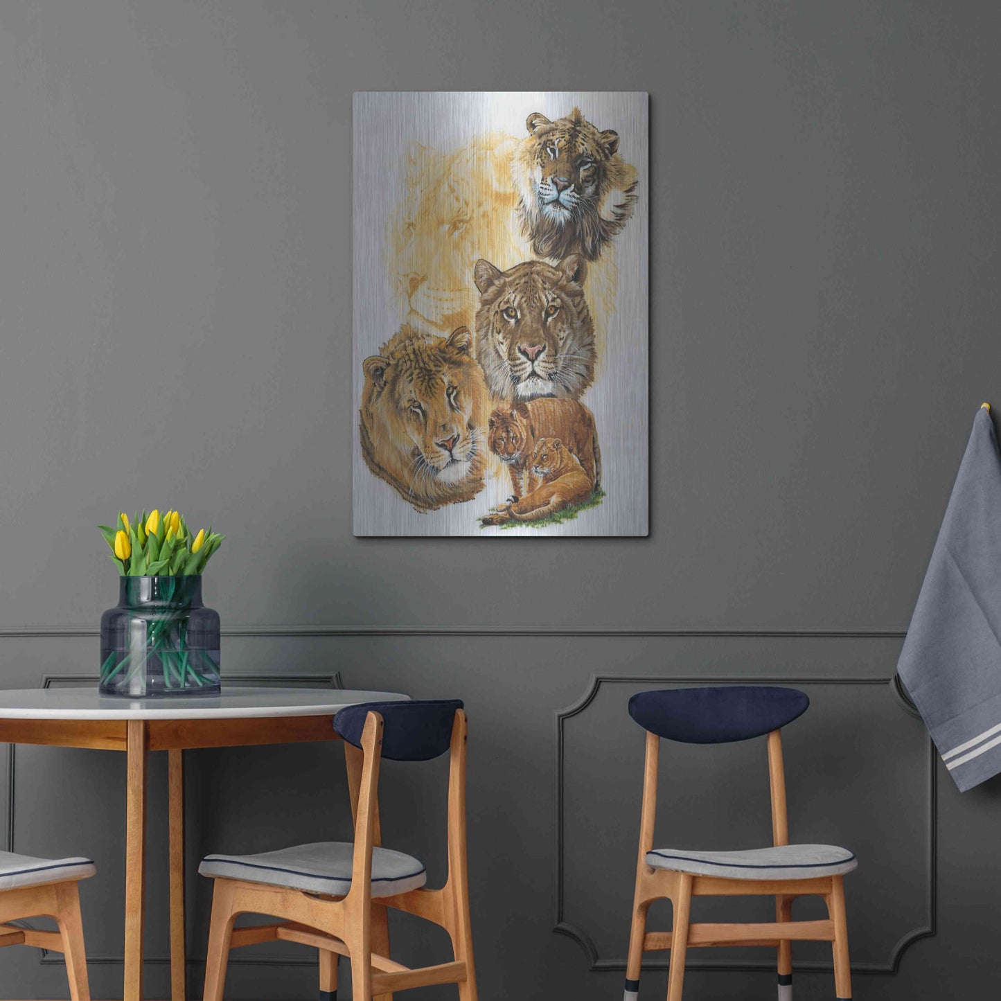 Luxe Metal Art 'Ritzy' by Barbara Keith, Metal Wall Art,24x36