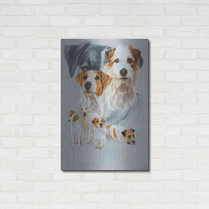 Luxe Metal Art 'Jack Russell and Ghost' by Barbara Keith, Metal Wall Art,24x36