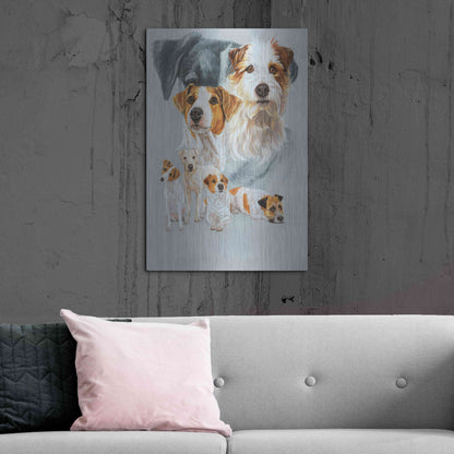 Luxe Metal Art 'Jack Russell and Ghost' by Barbara Keith, Metal Wall Art,24x36