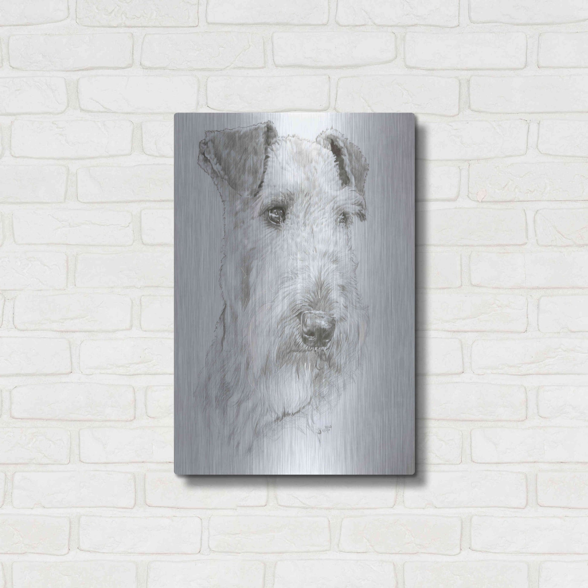 Luxe Metal Art 'Shaggy' by Barbara Keith, Metal Wall Art,16x24