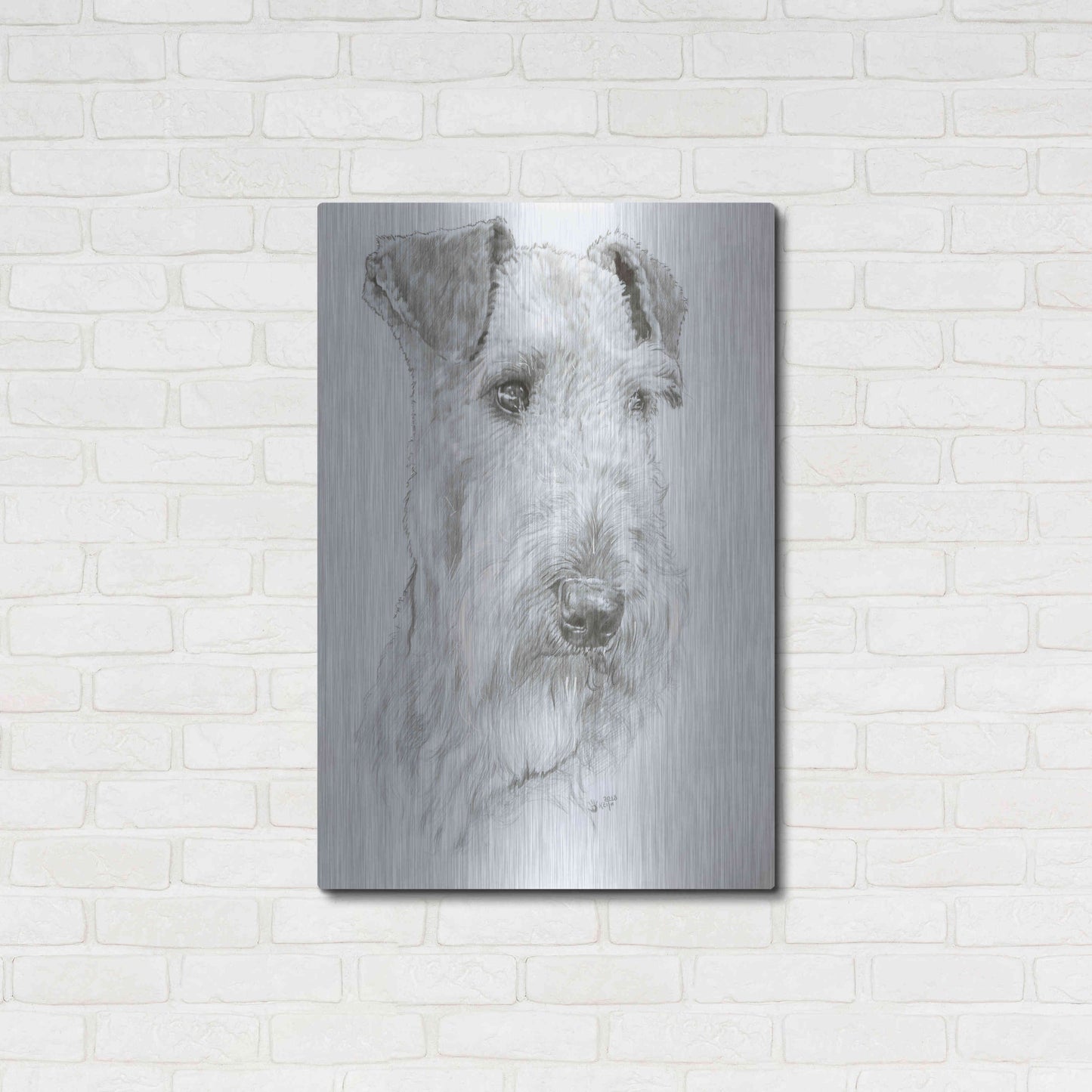 Luxe Metal Art 'Shaggy' by Barbara Keith, Metal Wall Art,24x36