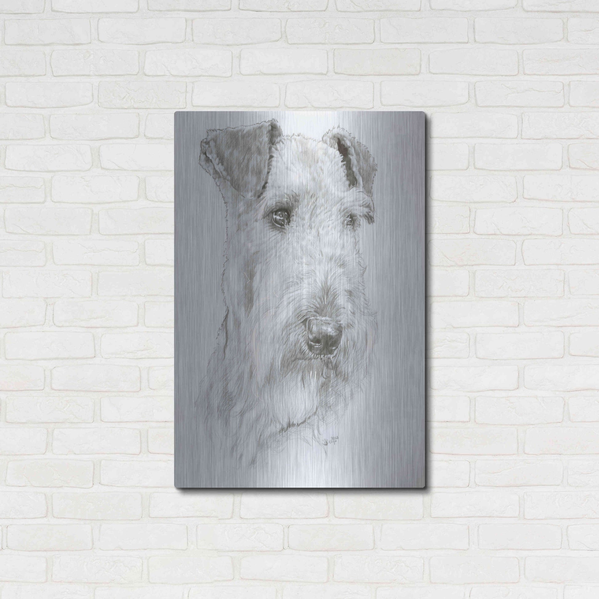 Luxe Metal Art 'Shaggy' by Barbara Keith, Metal Wall Art,24x36