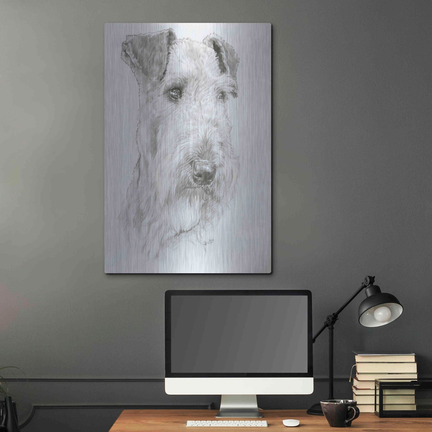 Luxe Metal Art 'Shaggy' by Barbara Keith, Metal Wall Art,24x36