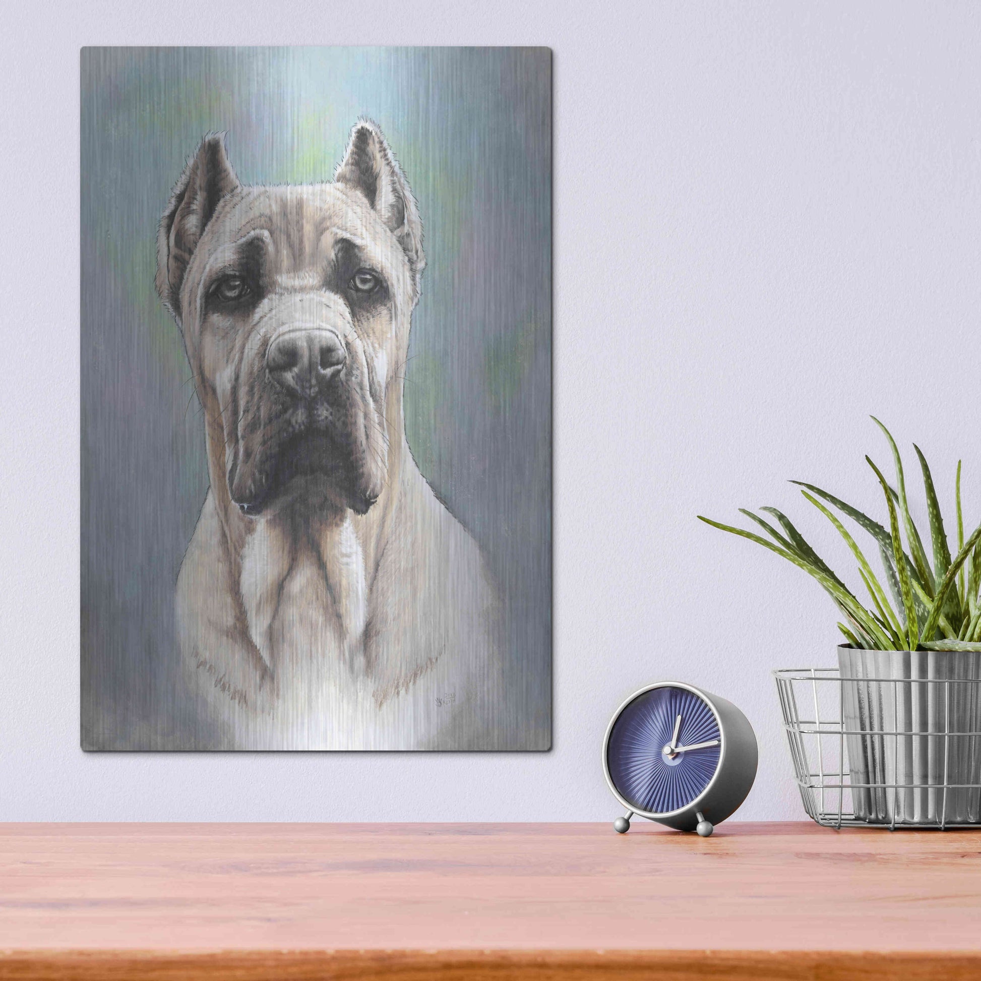 Luxe Metal Art 'Cane Corso 2' by Barbara Keith, Metal Wall Art,12x16